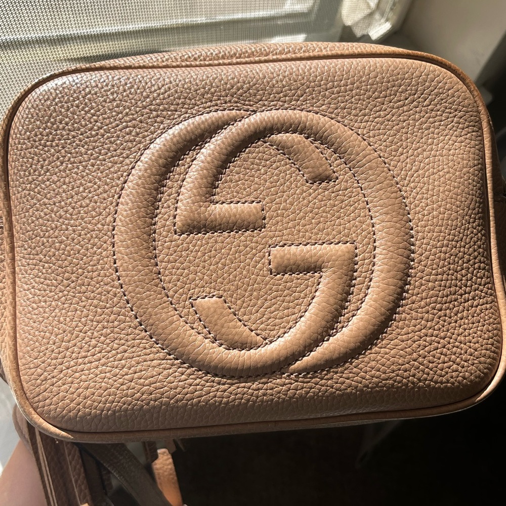Gucci Soho Beige Leather Crossbody Bag